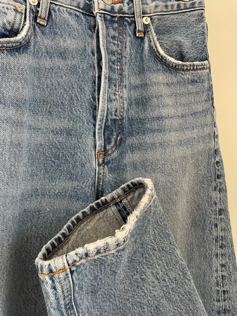 AGOLDE 90s PINCH WAIST HIGH RISE STRAIGHT IN NAVIGATE Size 24 - Picture 11 of 12